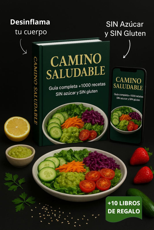 CAMINO SALUDABLE +1000 Recetas Sin Azúcar Sin Gluten + 10 🎁